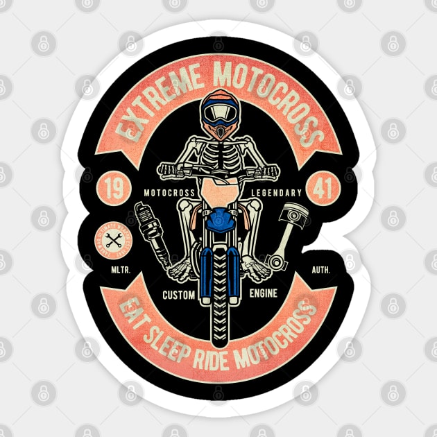 eat sleep ride motorcross Sticker by Tempe Gaul